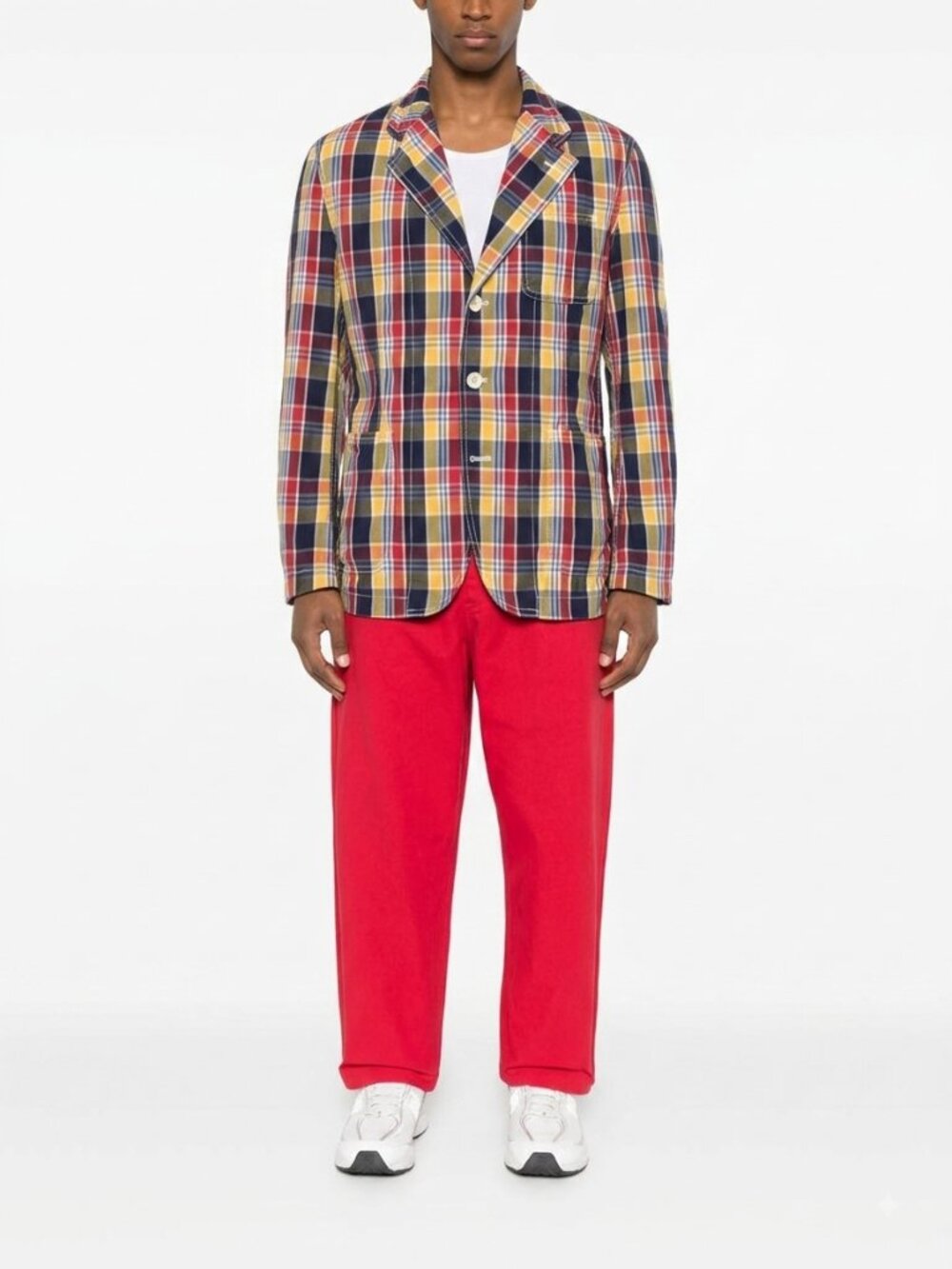 Vintage Junya Watanabe Comme des Garcons Plaid Button-Up Blazer Jacket Size M